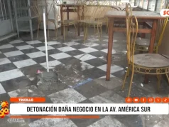 Trujillo: detonación daña negocio en la av. América Sur