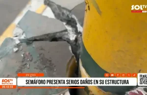 Trujillo: Semáforo en avenida España amenaza con colapsar