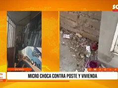 Trujillo: Micro impactó poste y dañó vivienda durante accidente en Florencia de Mora