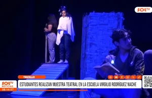 Trujillo: estudiantes realizan muestra teatral en la escuela Virgilio Rodríguez
