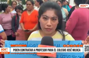 Padres de Alto Trujillo exigen docente para colegio José Mujica Cordano