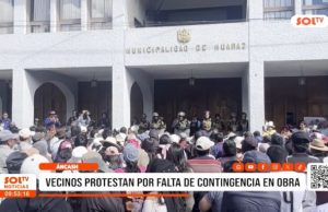 Áncash: vecinos protestan por falta de contingencia en obra