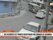 Trujillo: dos accidentes de tránsito registrados por cámara de seguridad
