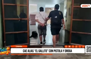 Chepén: cae alias ‘El Gallito’ con pistola y droga