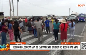 Trujillo: vecinos bloquean Vía de Evitamiento exigiendo seguridad vial