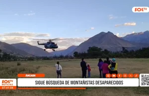 Áncash: sigue búsqueda de montañistas desaparecidos
