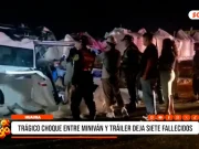 Huaura: trágico choque entre miniván y tráiler dejan siete fallecidos