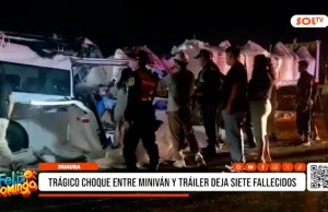 Huaura: trágico choque entre miniván y tráiler dejan siete fallecidos