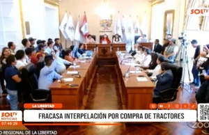 La Libertad: fracasa interpelación por compra de tractores