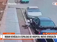 Trujillo: Delincuente robó auto en un minuto a espaldas del Hospital Nuevo Jerusalén
