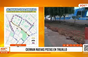 Trujillo: Inician obras en avenida Manuel Vera Enríquez y vecinos alertan fuga de agua