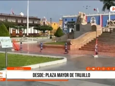 Instalan bolardos alrededor del Monumento de La Libertad en Trujillo