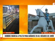 Trujillo: hombre ingresó a pileta de la Alameda de los Héroes para bañarse