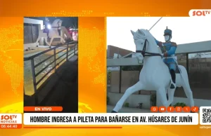 Trujillo: hombre ingresó a pileta de la Alameda de los Héroes para bañarse