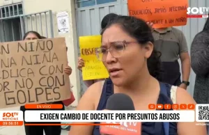 Padres exigen cambio de docente por presuntas agresiones a niños en La Rinconada