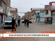 Chiclayo: dejan explosivo en taller de estructuras metálicas