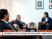 Nacional: presidenta electa se reunió con César Acuña y Carlos Espá