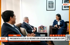 Nacional: presidenta electa se reunió con César Acuña y Carlos Espá