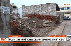 Trujillo: falta de cerco perimétrico tras derrumbe de pared de depósito de Segat