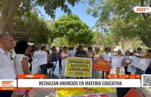 Piura: rechazan anuncios en materia educativa