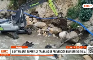 Áncash: Contraloría supervisa trabajos de prevención en Independencia