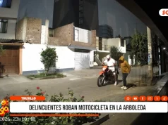 Trujillo: delincuentes roban motocicleta en la arboleda