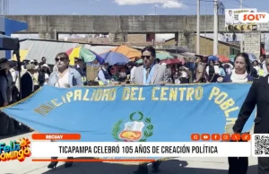 Áncash: Ticapampa celebró 105 años de creación política