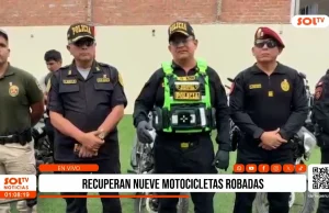 Trujillo: Escuadrón de Emergencias PNP recupera nueve motocicletas robadas