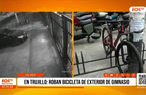 Trujillo: roban bicicleta del exterior de gimnasio en Av. Juan Pablo II