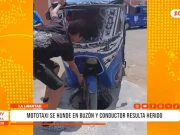 Ascope: mototaxi se hunde en buzón y conductor resulta herido