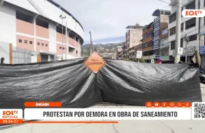 Áncash: protesta por demora en obra de saneamiento