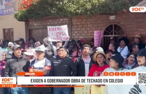 Áncash: exigen a gobernador obra de techado en colegio