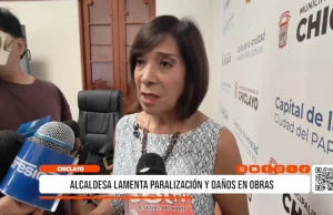 Chiclayo: alcaldesa lamenta paralización y daños en obras
