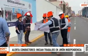Inician trabajos en jirón Independencia de Trujillo y cierran cuatro cuadras