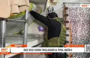 Huaraz: once reos fueron trasladados al penal Ancón II