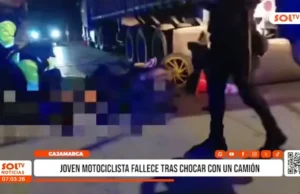 Cajamarca: joven motociclista fallece tras chocar con un camión