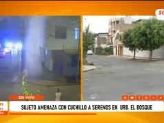 Trujillo: sujeto amenazó con un cuchillo a serenos durante intervención en El Bosque