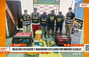Áncash: incautan dinamita y explosivos a mineros informales