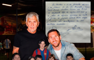 Internacional: la historia de la servilleta en que el padre de Messi cambió la historia al firmar con el Barcelona
