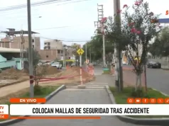 Trujillo: colocan mallas de seguridad tras accidente en avenida Húsares de Junín