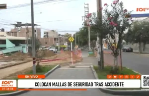 Trujillo: colocan mallas de seguridad tras accidente en avenida Húsares de Junín