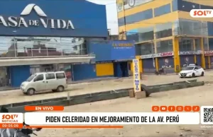 Trujillo: comerciantes piden acelerar obra de mejoramiento en avenida Perú