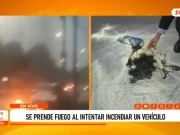Trujillo: Sujeto se prende fuego al intentar incendiar un vehículo en Av. Túpac Amaru