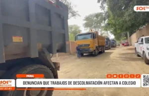 Piura: padres protestan por polvo y ruido frente a colegio