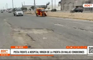 La Esperanza: enormes huecos frente al hospital Virgen de la Puerta ponen en riesgo a pacientes