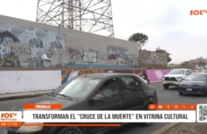 Trujillo: Artistas transforman el “cruce de la muerte” de La Esperanza en una vitrina cultural