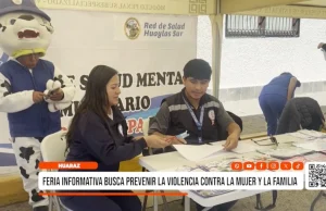 Áncash: feria informativa busca prevenir la violencia contra la mujer y la familia
