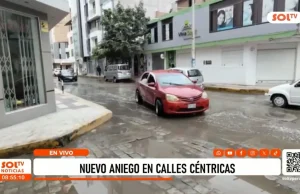 Aniego afecta pleno centro de Chiclayo desde el sábado