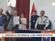 Cajamarca: candidatos al rectorado de la UNC firman pacto ético