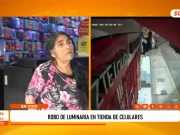 Trujillo: Delincuente robó luminaria de tienda de celulares en El Porvenir